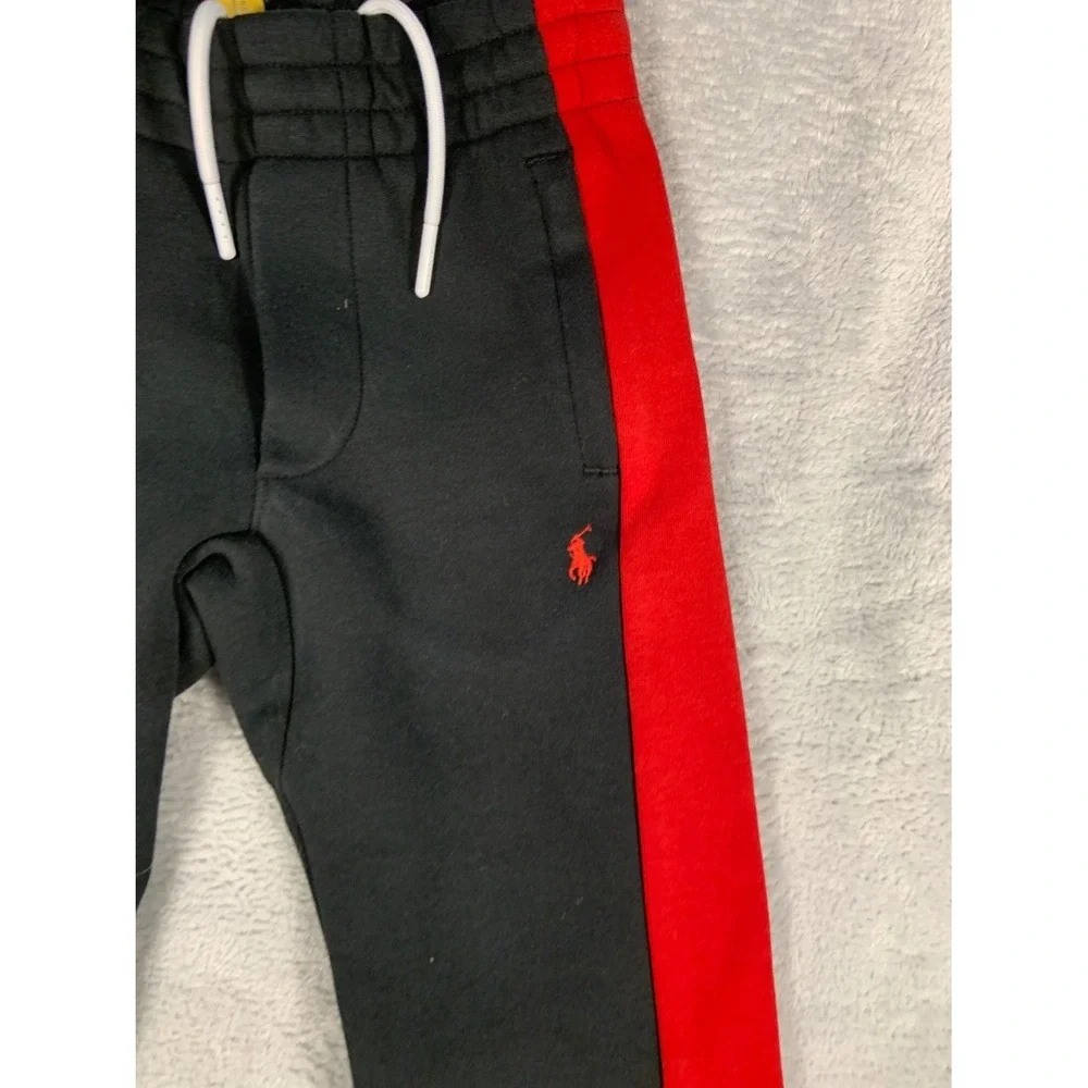 Polo Ralph Lauren 67 Boys Size 4 Black Fleece Jogger Sweatpants